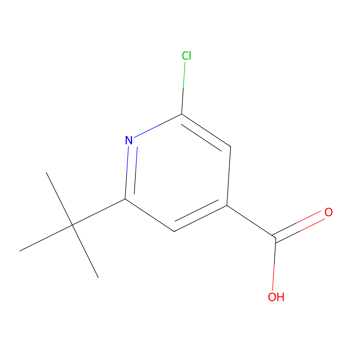 2-(tert-Butyl)-6-chloropyridine-4-carboxylic acid molecular structure, CAS 1170999-92-4