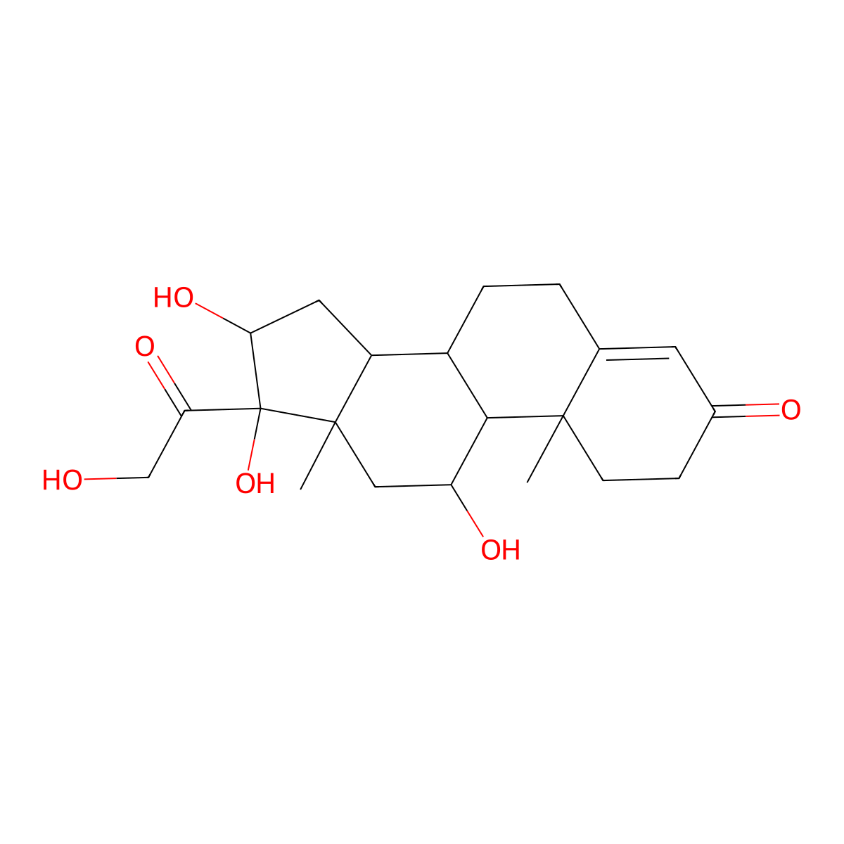 11beta,16alpha,17,21-Tetrahydroxypregn-4-ene-3,20-dione molecular structure, CAS 1171-81-9