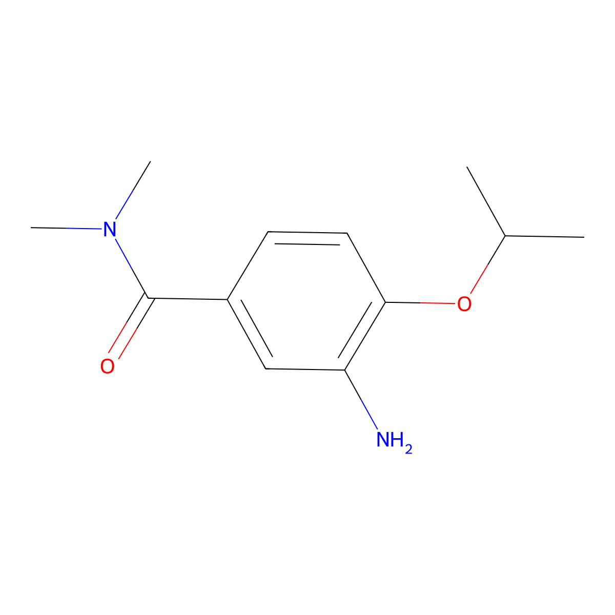 3-amino-4-isopropoxy-N,N-dimethylbenzamide molecular structure, CAS 1171004-26-4