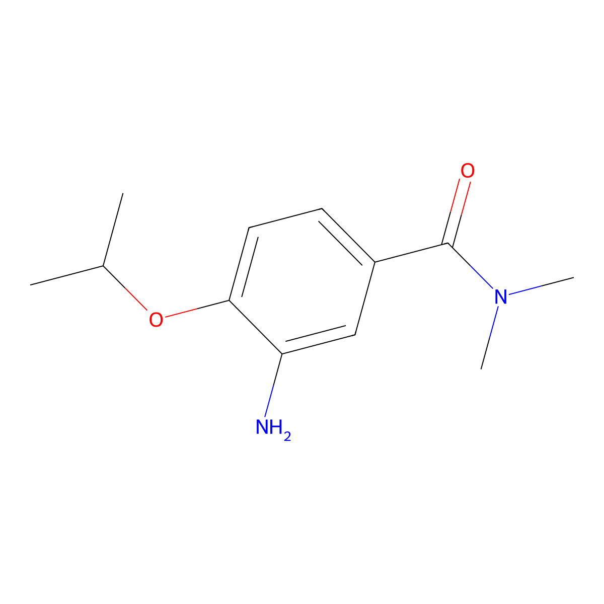 3-amino-4-isopropoxy-N,N-dimethylbenzamide molecular structure, CAS 1171004-26-4