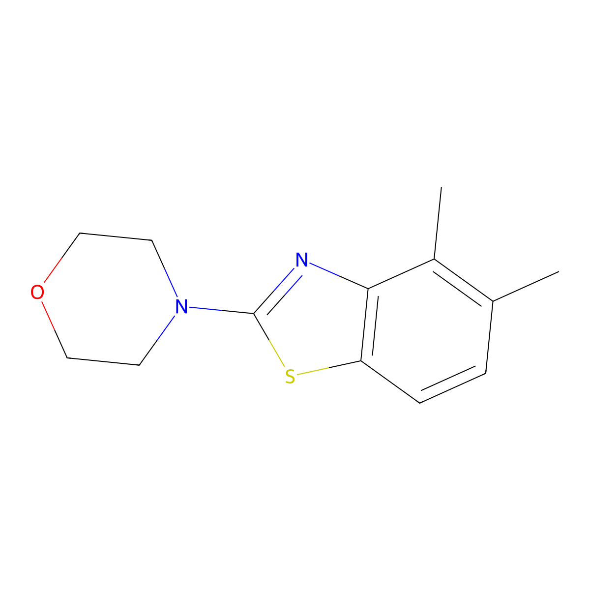 4,5-Dimethyl-2-(morpholin-4-YL)-1,3-benzothiazole molecular structure, CAS 1171005-48-3