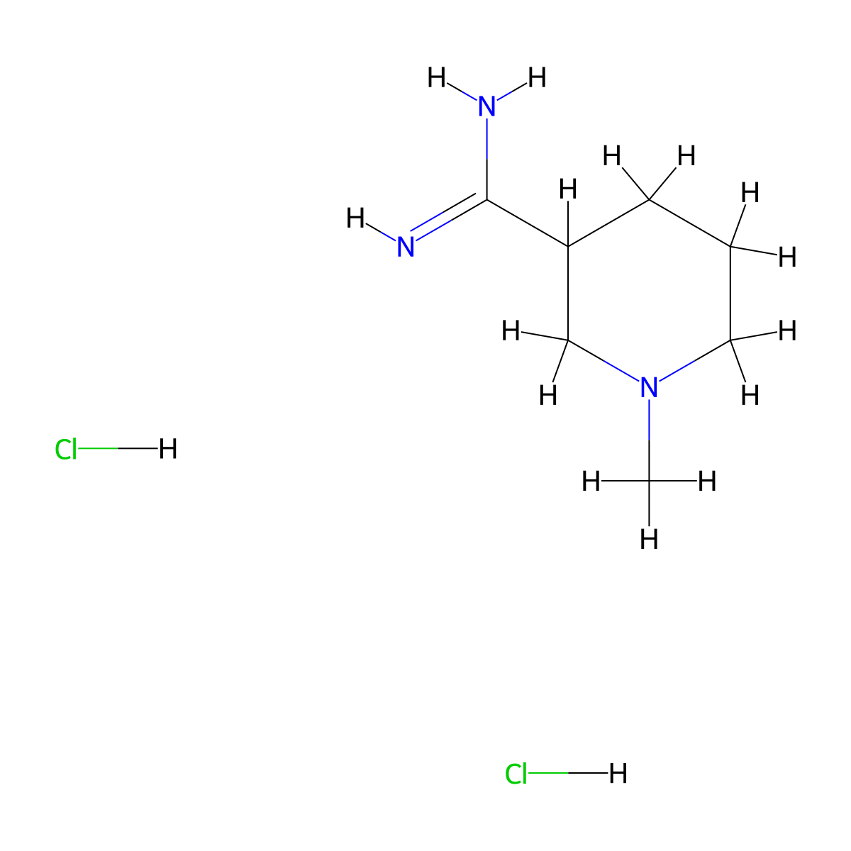 1-Methylpiperidine-3-carboximidamide dihydrochloride molecular structure, CAS 1171010-99-3