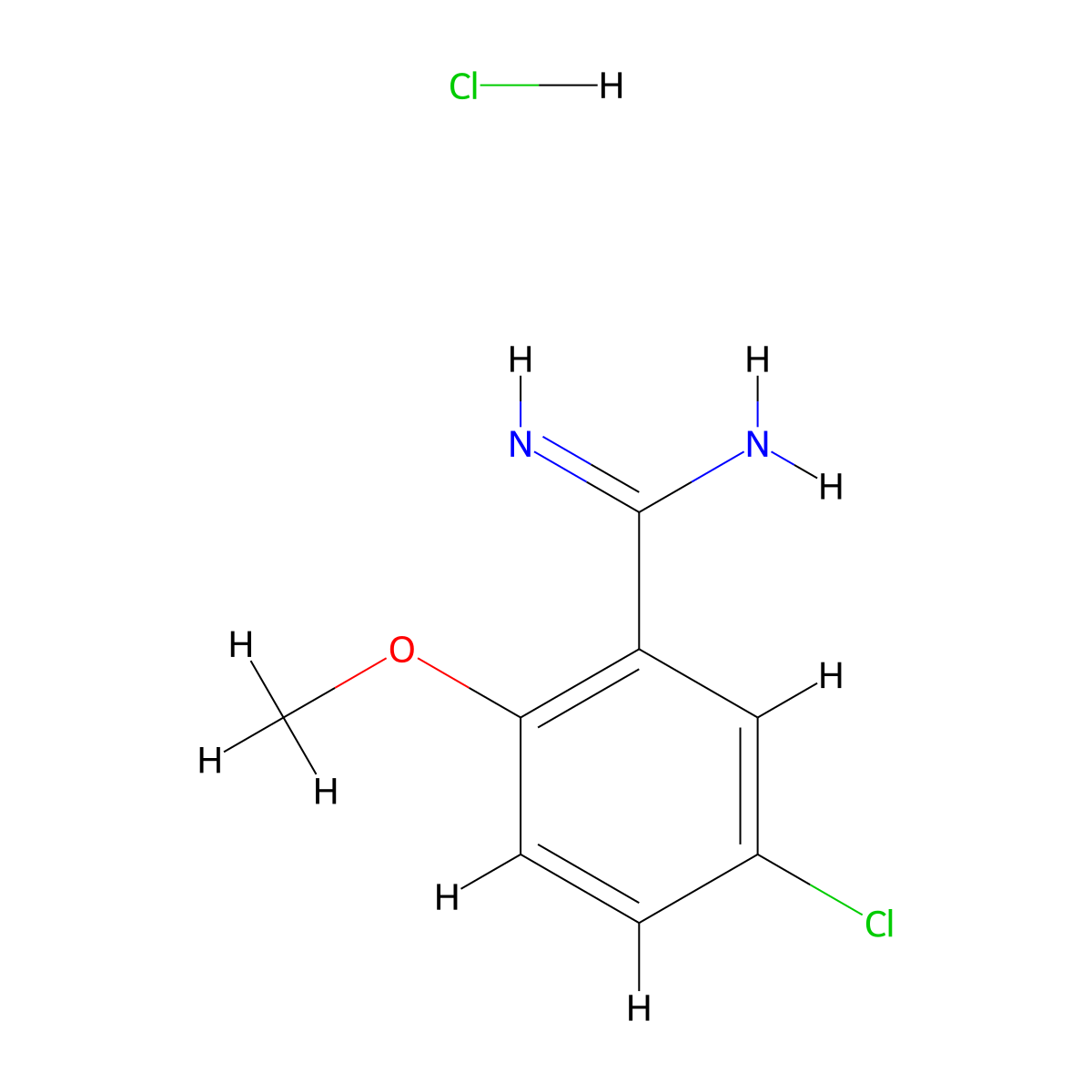 5-Chloro-2-methoxybenzamidine hydrochloride molecular structure, CAS 1171017-97-2