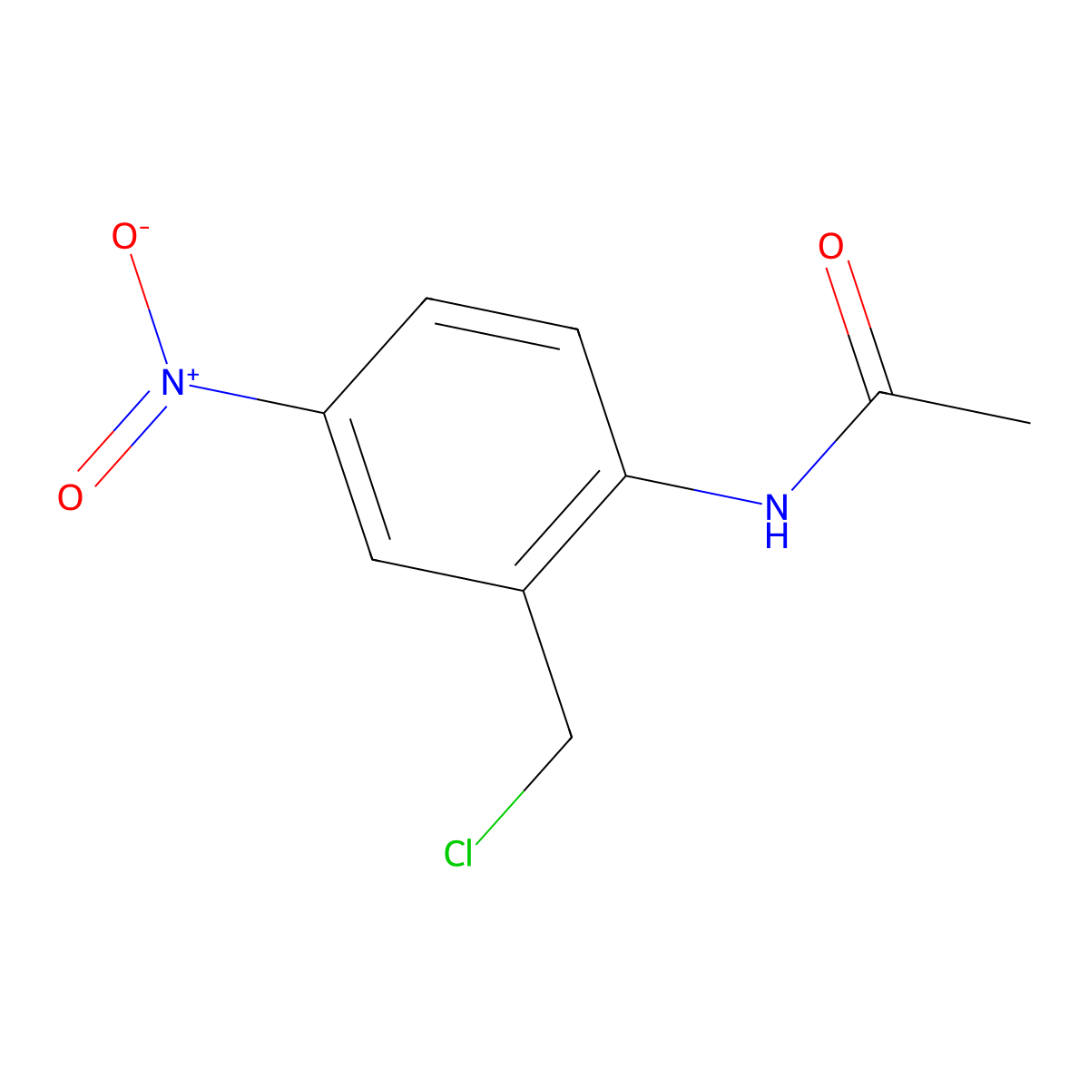 N-[2-(chloromethyl)-4-nitrophenyl]acetamide molecular structure, CAS 1171021-29-6