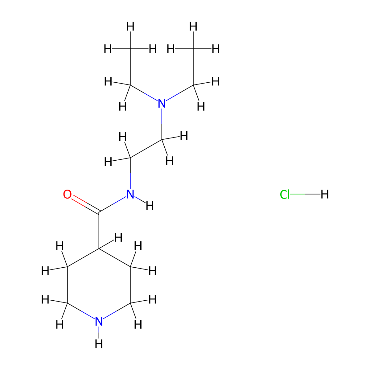 N-[2-(diethylamino)ethyl]piperidine-4-carboxamide hydrochloride molecular structure, CAS 1171023-73-6