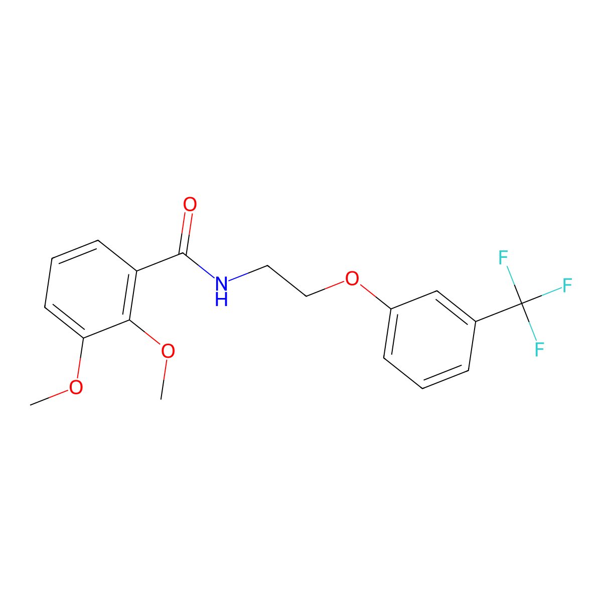 2,3-dimethoxy-N-(2-(3-(trifluoromethyl)phenoxy)ethyl)benzamide molecular structure, CAS 1171024-63-7
