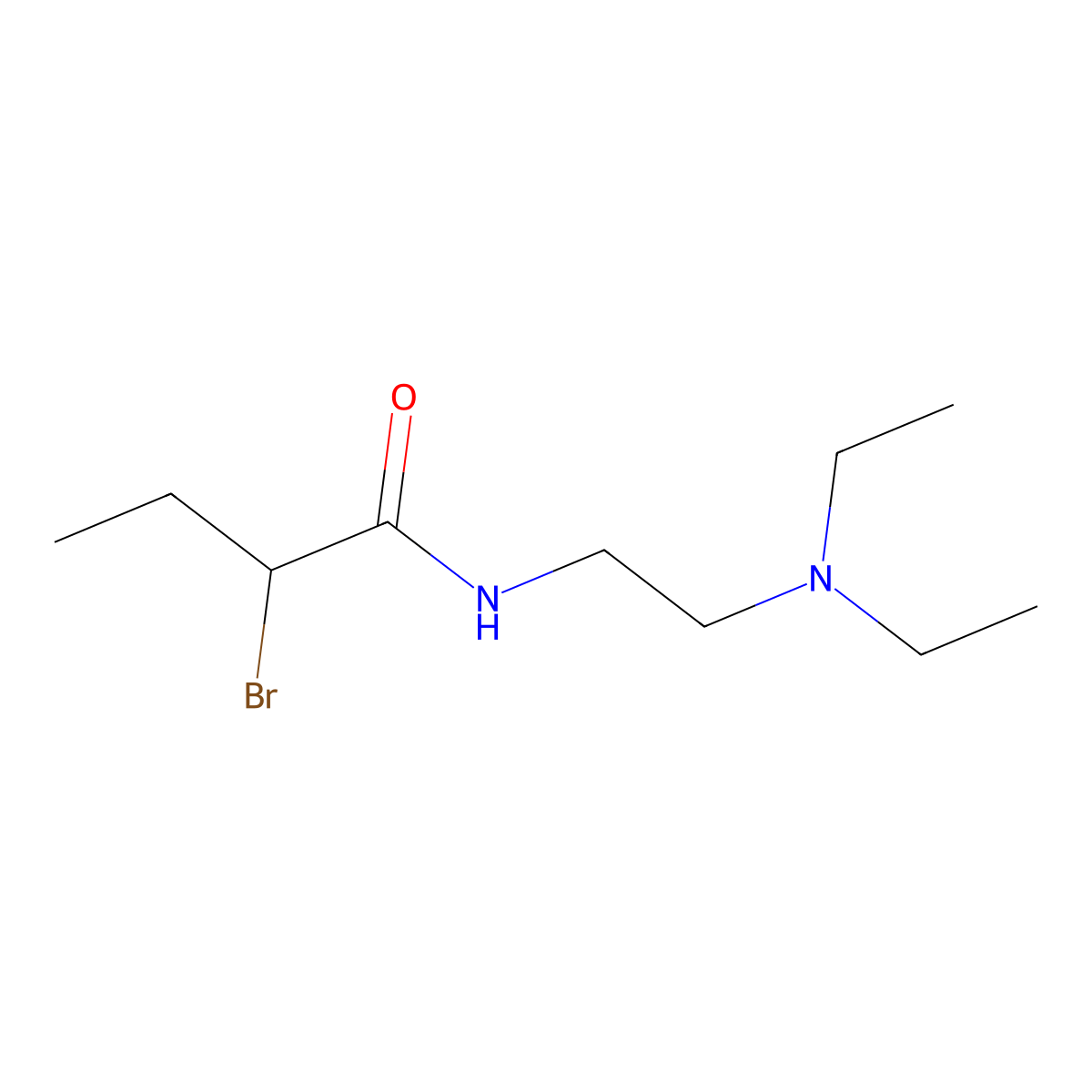2-bromo-N-[2-(diethylamino)ethyl]butanamide molecular structure, CAS 1171028-39-9