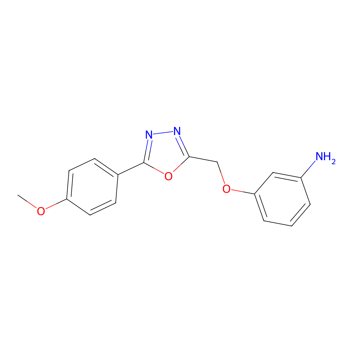 3-{[5-(4-Methoxyphenyl)-1,3,4-oxadiazol-2-YL]methoxy}aniline molecular structure, CAS 1171030-82-2