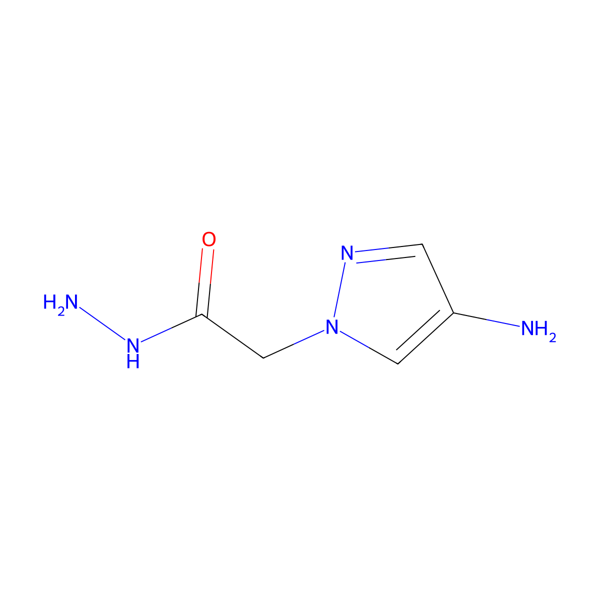 2-(4-amino-1H-pyrazol-1-yl)acetohydrazide molecular structure, CAS 1171032-42-0