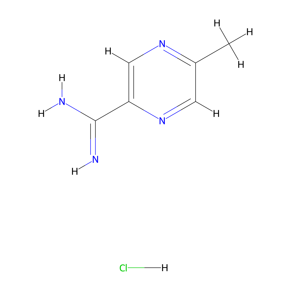 5-Methylpyrazine-2-carboximidamide hydrochloride molecular structure, CAS 1171036-44-4