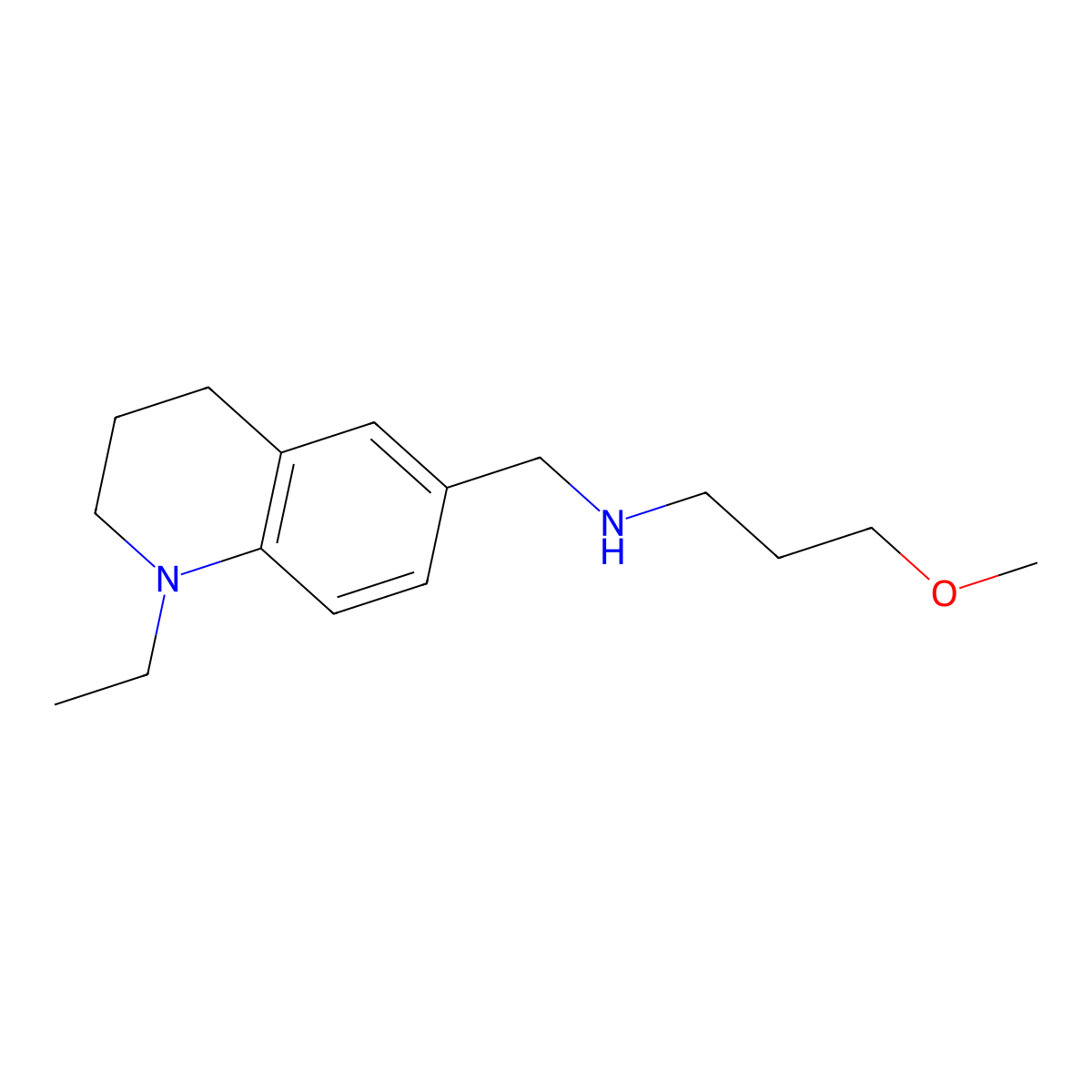 N-[(1-Ethyl-1,2,3,4-tetrahydroquinolin-6-yl)methyl]-3-methoxypropan-1-amine molecular structure, CAS 1171040-88-2