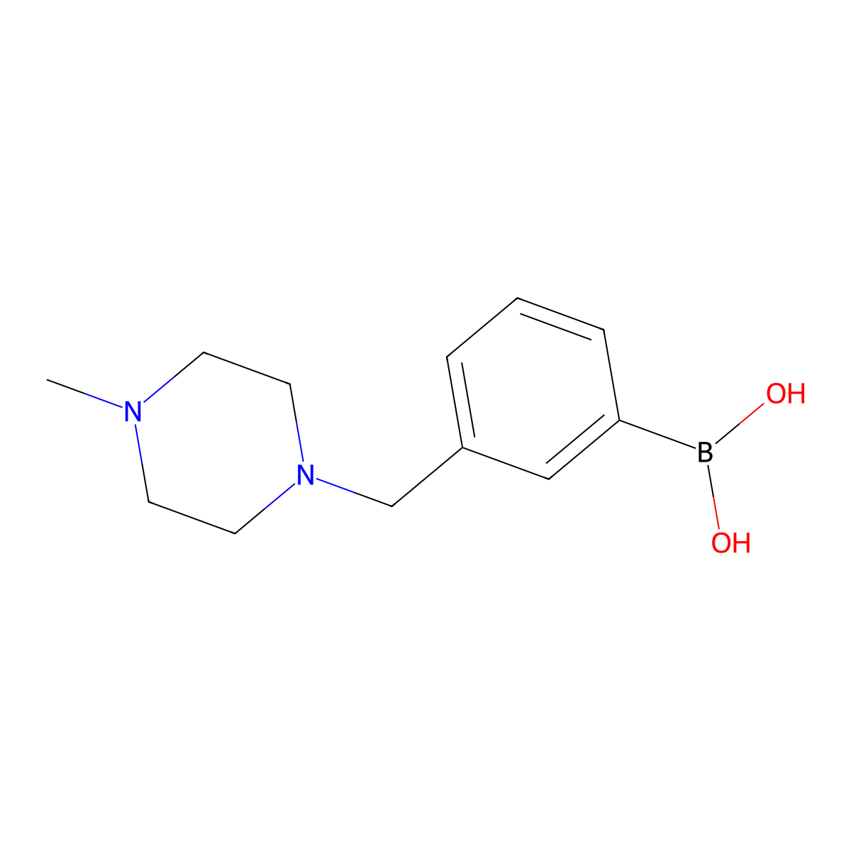 3-((4-Methylpiperazin-1-yl)methyl)phenylboronic acid molecular structure, CAS 1171044-16-8