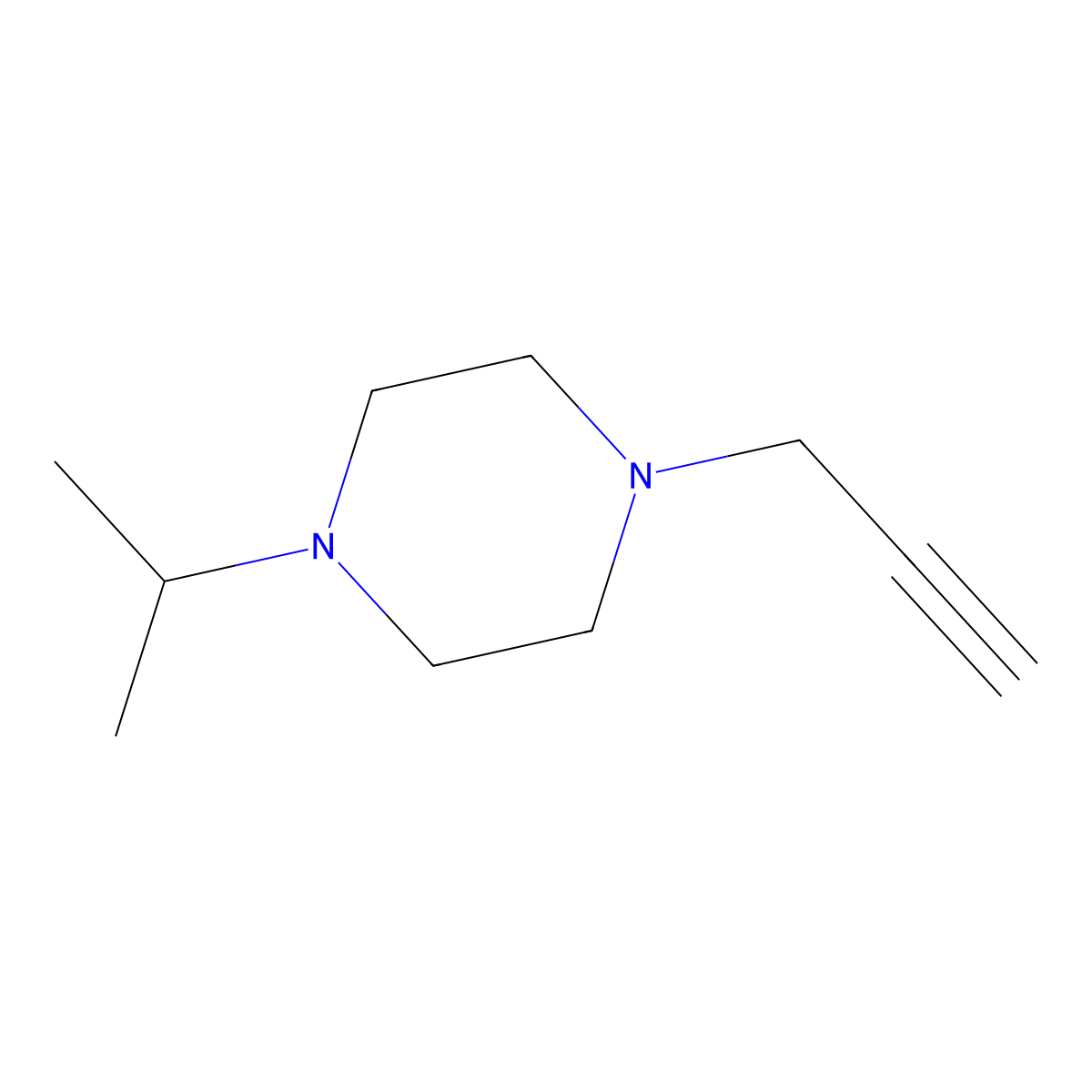 1-(Prop-2-YN-1-YL)-4-(propan-2-YL)piperazine molecular structure, CAS 1171044-29-3