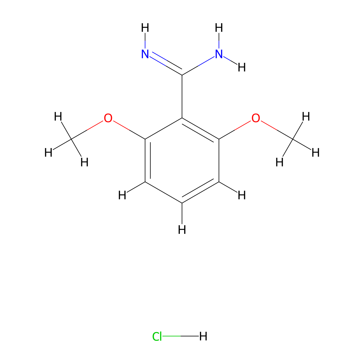 2,6-Dimethoxy-benzamidine hydrochloride molecular structure, CAS 1171047-31-6