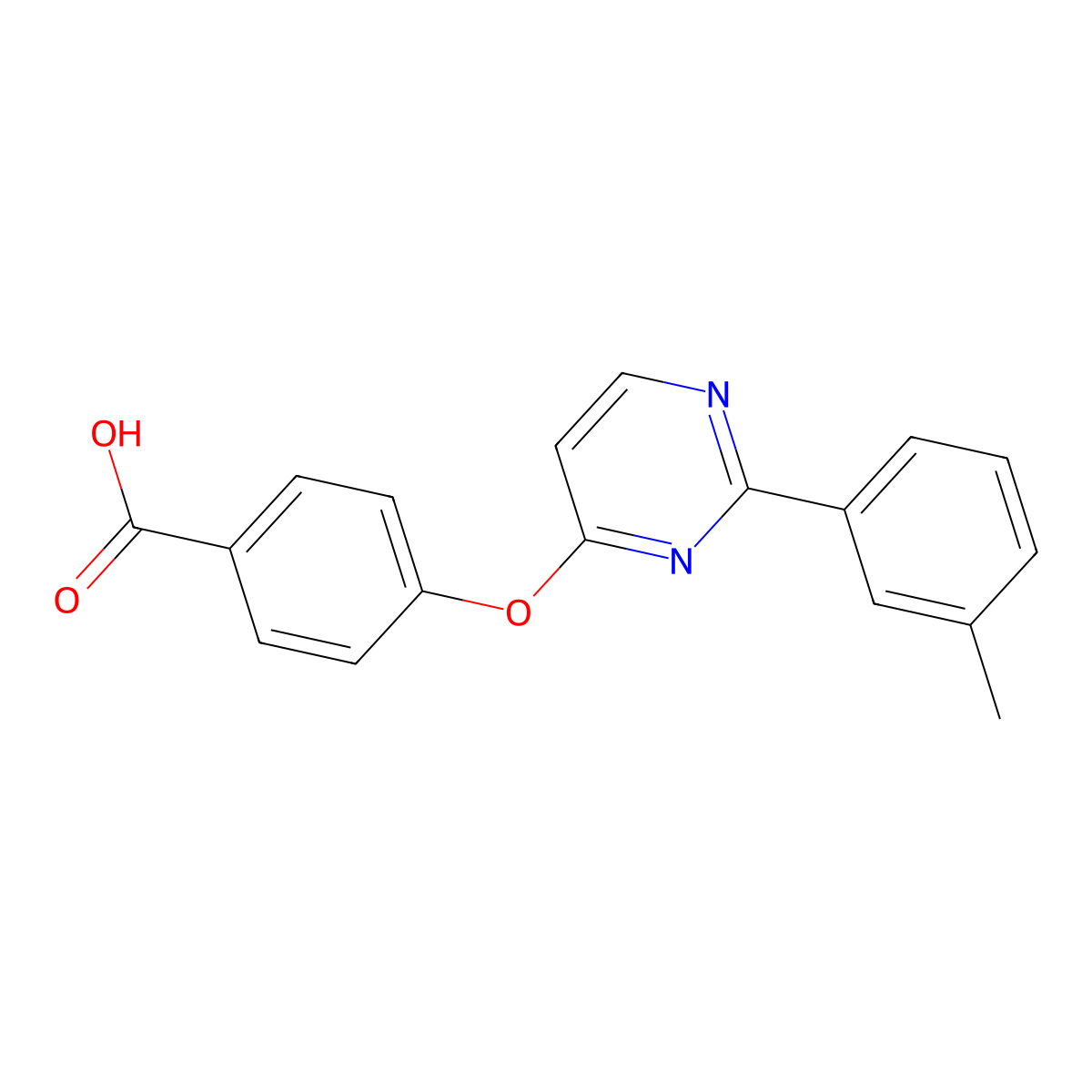 4-{[2-(3-Methylphenyl)pyrimidin-4-yl]oxy}benzoic acid molecular structure, CAS 1171051-69-6