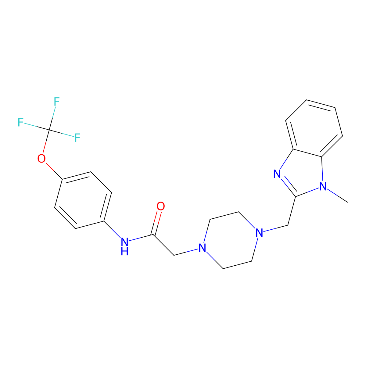 2-{4-[(1-methyl-1H-1,3-benzodiazol-2-yl)methyl]piperazin-1-yl}-N-[4-(trifluoromethoxy)phenyl]acetamide molecular structure, CAS 1171052-52-0