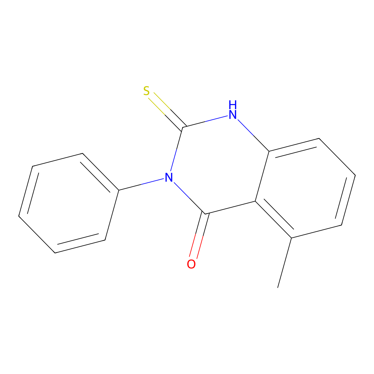 5-Methyl-3-phenyl-2-thioxo-2,3-dihydroquinazolin-4(1H)-one molecular structure, CAS 117106-06-6