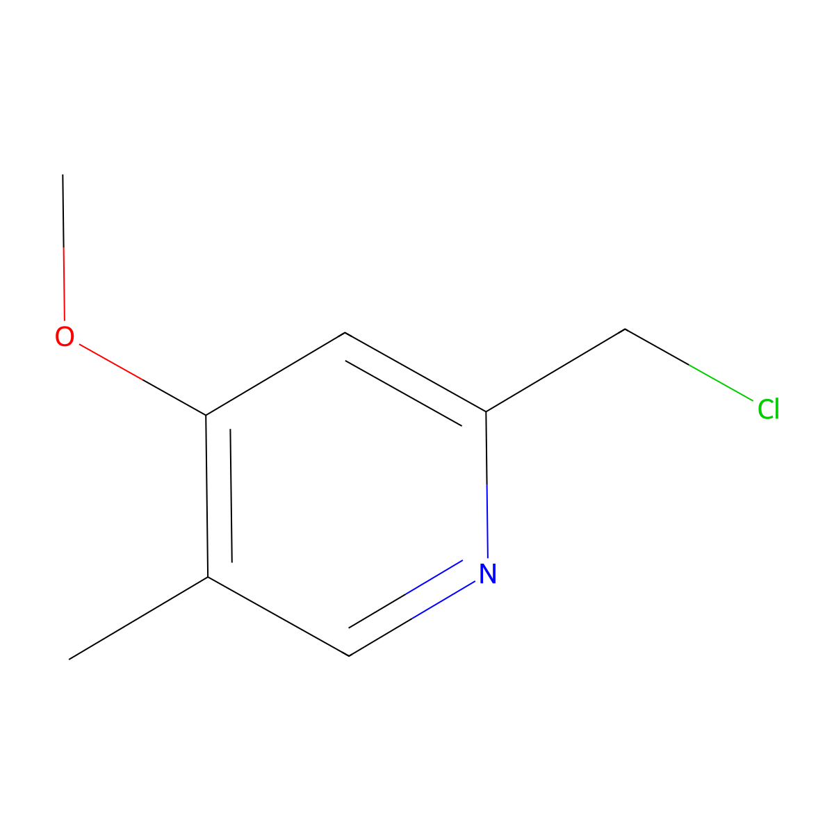 2-(Chloromethyl)-4-methoxy-5-methylpyridine molecular structure, CAS 117106-08-8