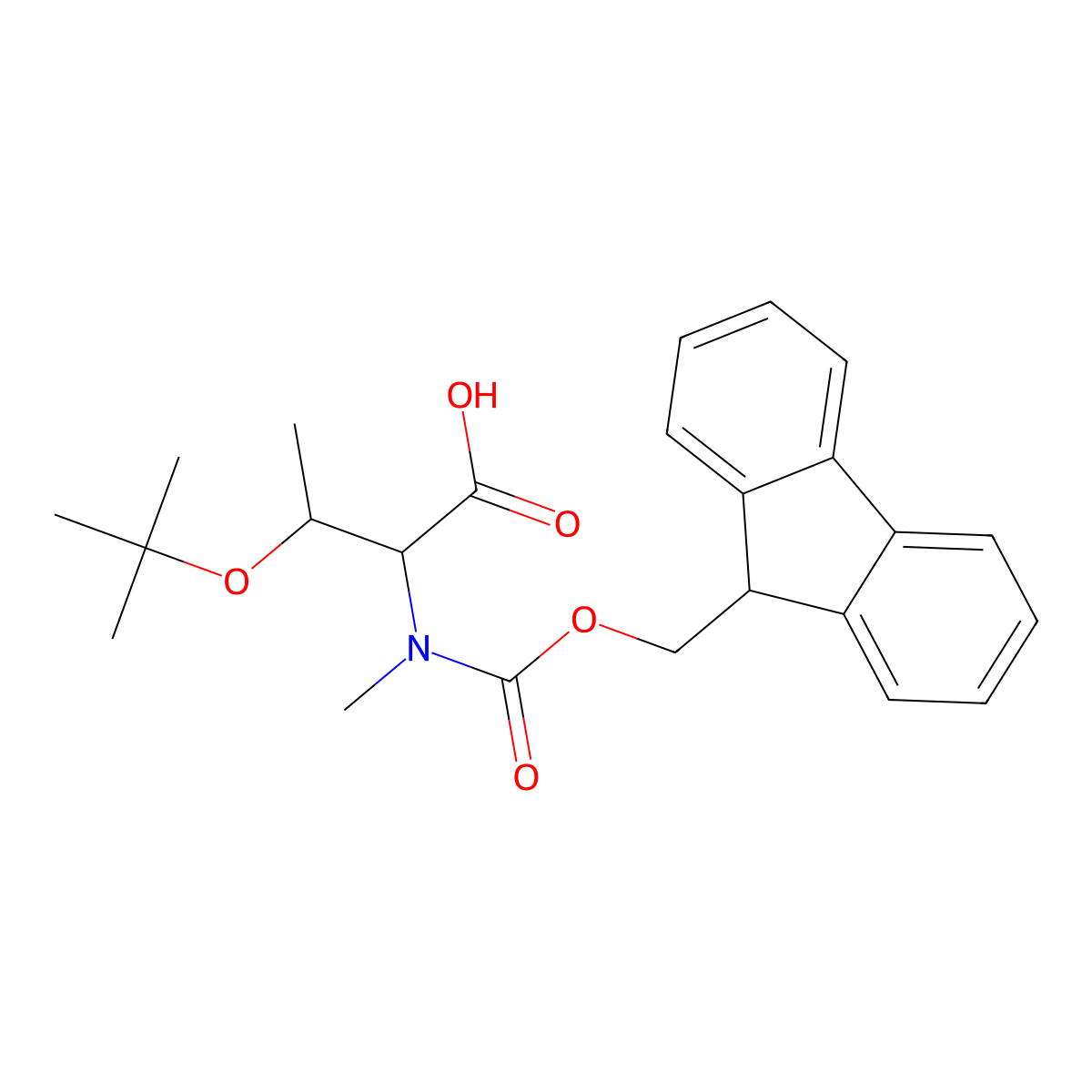 N-alpha-(9-Fluorenylmethyloxycarbonyl)-N-alpha-methyl-O-t-butyl-L-threonine molecular structure, CAS 117106-20-4