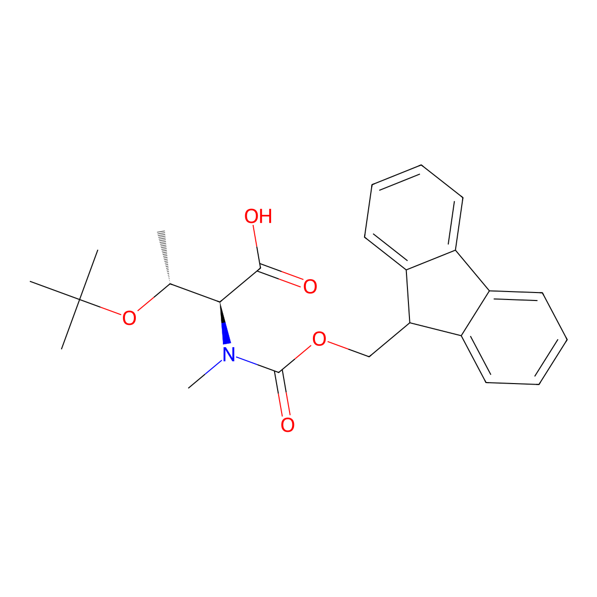 N-alpha-(9-Fluorenylmethyloxycarbonyl)-N-alpha-methyl-O-t-butyl-L-threonine molecular structure, CAS 117106-20-4