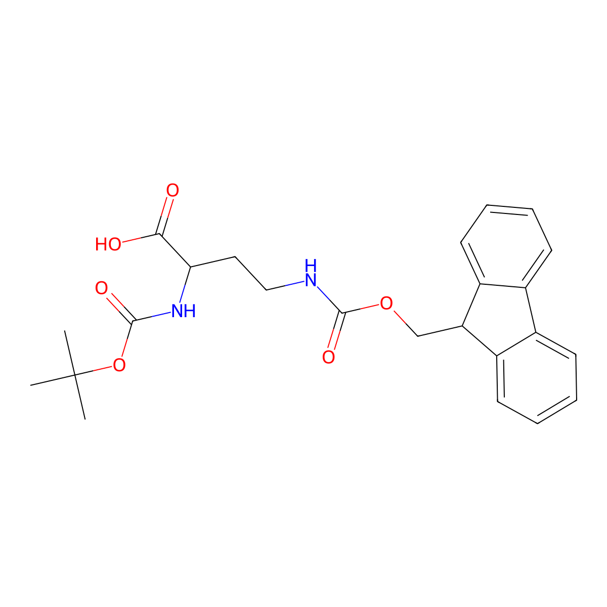 Boc-Dab(Fmoc)-OH molecular structure, CAS 117106-21-5
