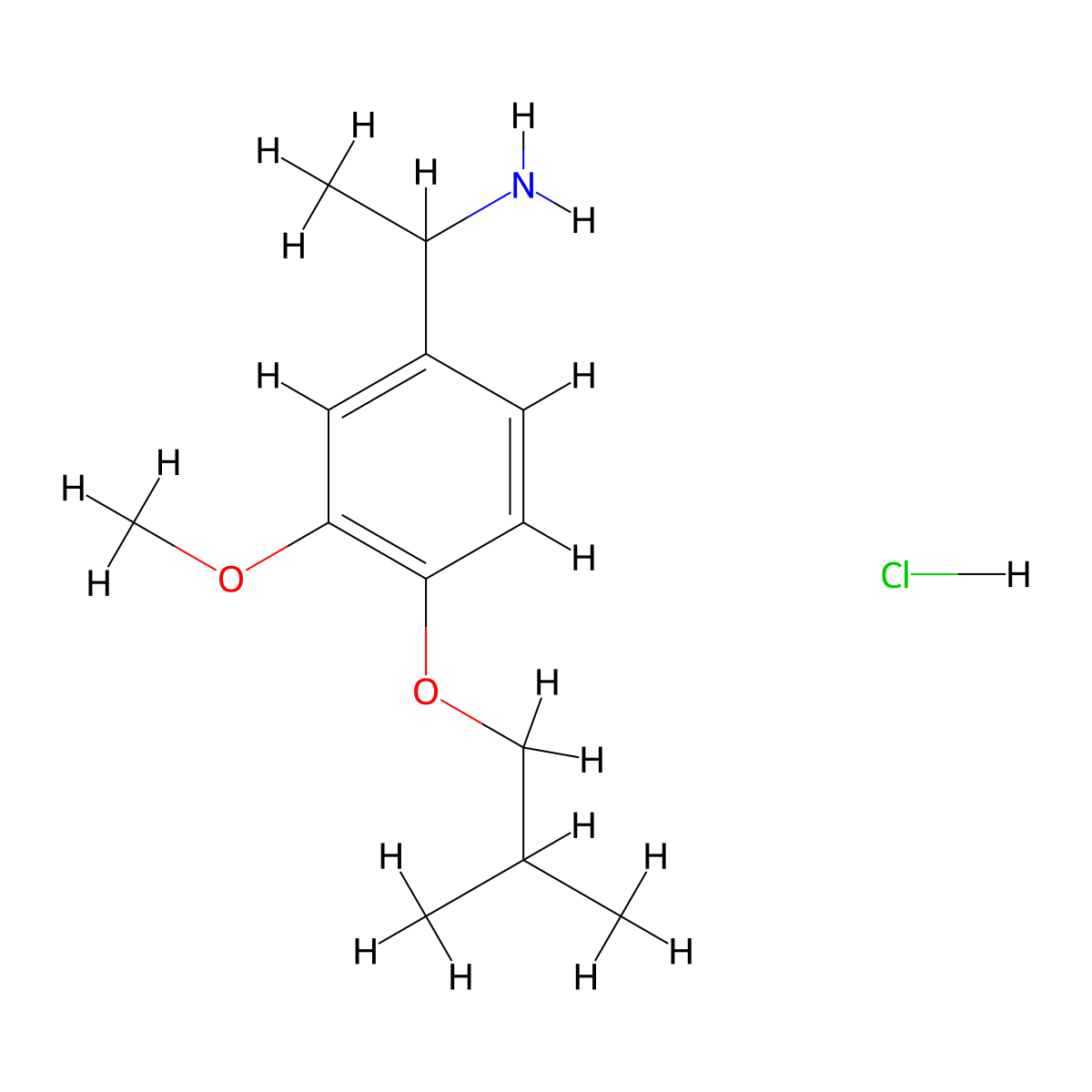 1-[3-Methoxy-4-(2-methylpropoxy)phenyl]ethan-1-amine hydrochloride molecular structure, CAS 1171067-18-7