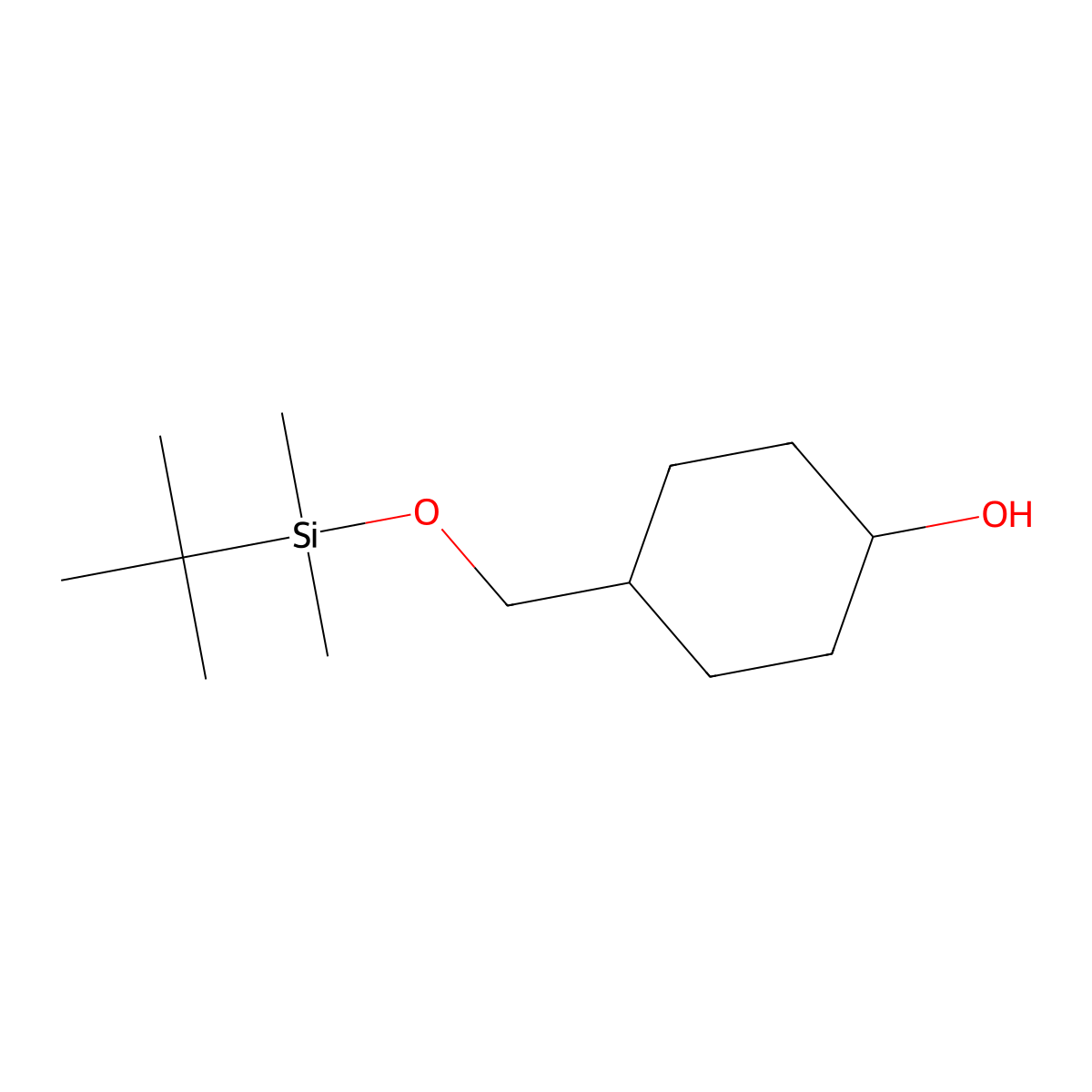 4-{[(Tert-butyldimethylsilyl)oxy]methyl}cyclohexan-1-ol molecular structure, CAS 117107-08-1