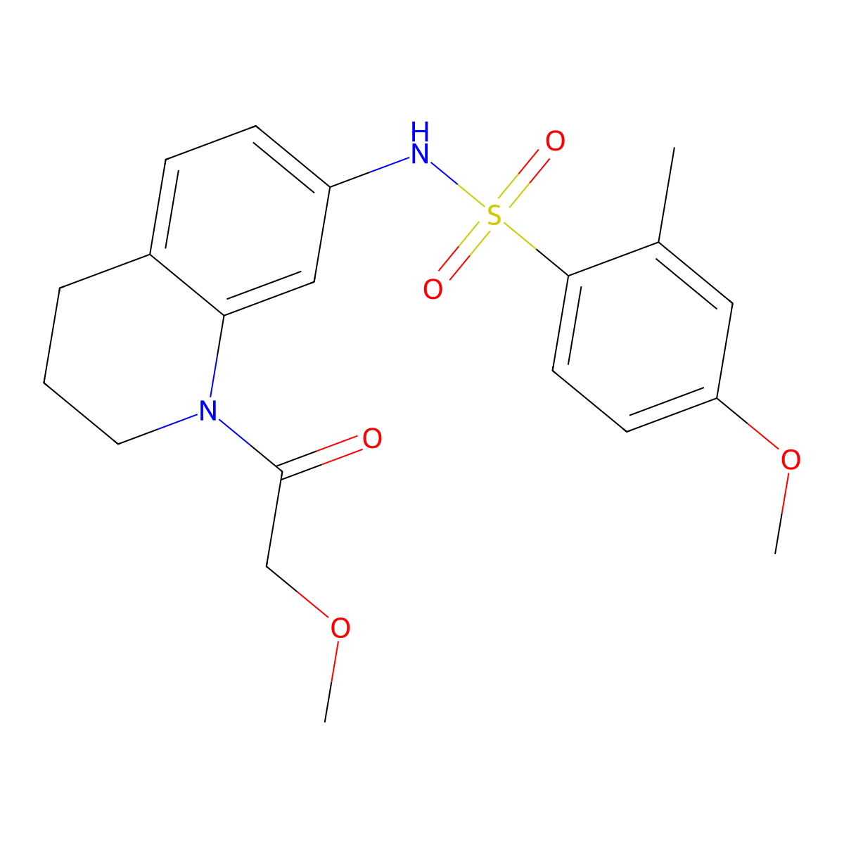 4-methoxy-N-(1-(2-methoxyacetyl)-1,2,3,4-tetrahydroquinolin-7-yl)-2-methylbenzenesulfonamide molecular structure, CAS 1171073-62-3