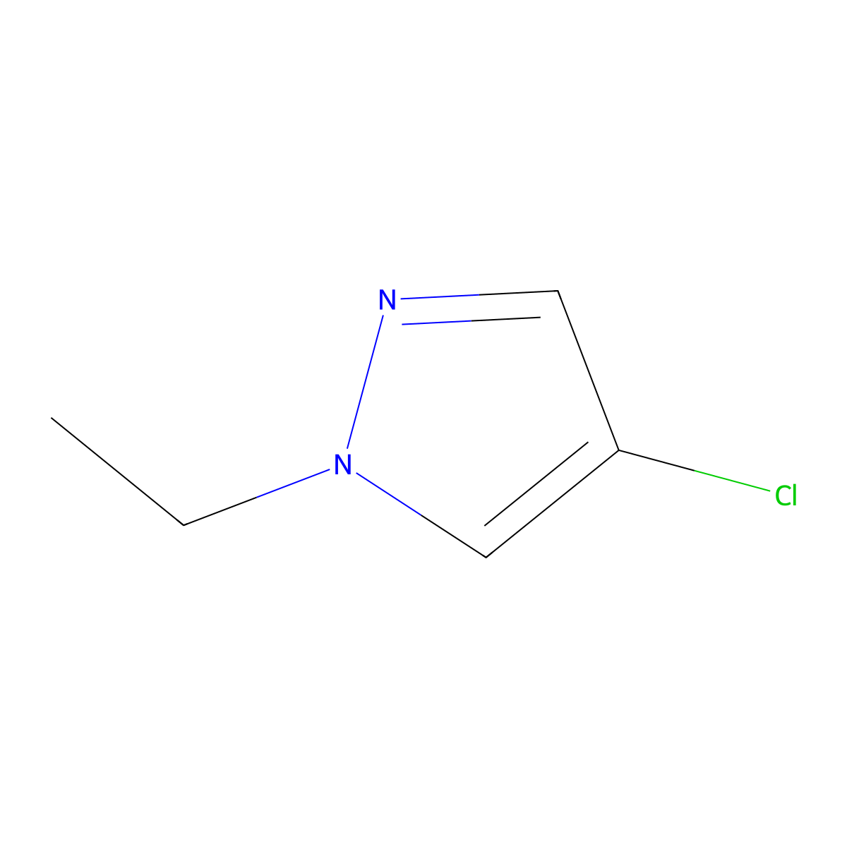 4-chloro-1-ethyl-1H-pyrazole molecular structure, CAS 1171076-88-2