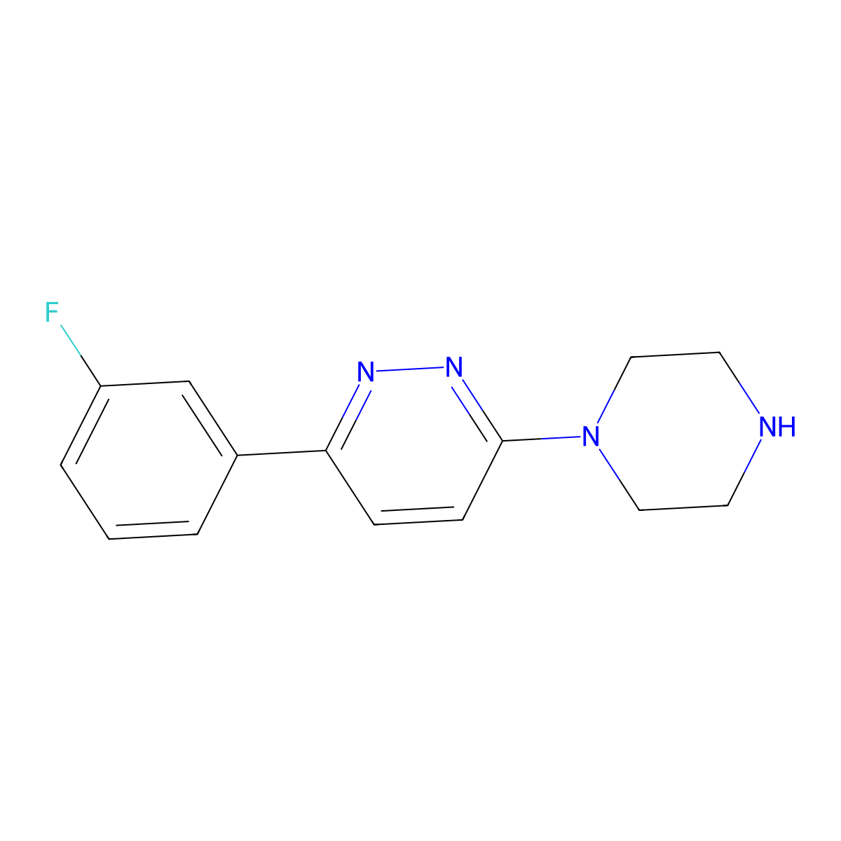3-(3-Fluorophenyl)-6-piperazin-1-ylpyridazine molecular structure, CAS 1171087-82-3