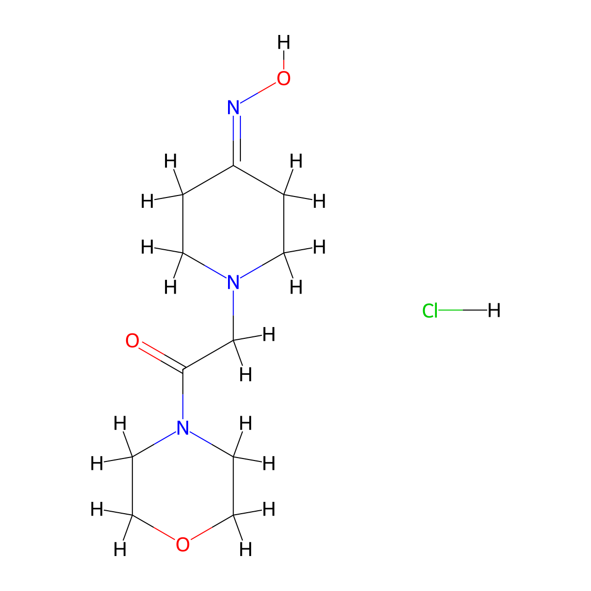 2-[4-(Hydroxyimino)piperidin-1-yl]-1-(morpholin-4-yl)ethan-1-one hydrochloride molecular structure, CAS 1171092-33-3