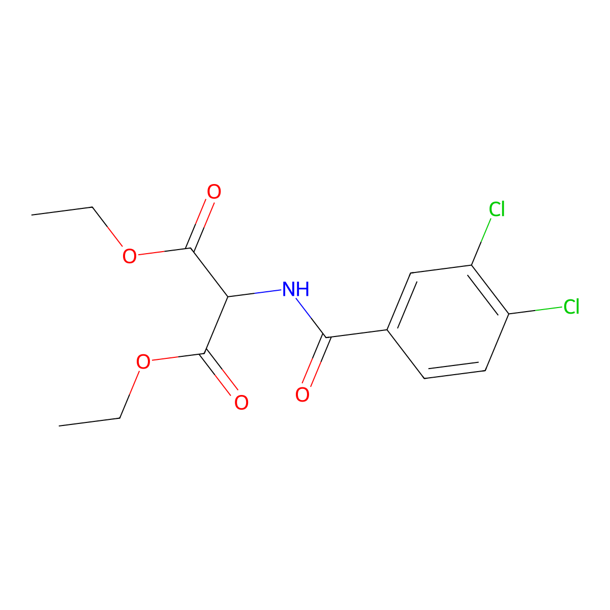1,3-Diethyl 2-[(3,4-dichlorophenyl)formamido]propanedioate molecular structure, CAS 1171094-64-6