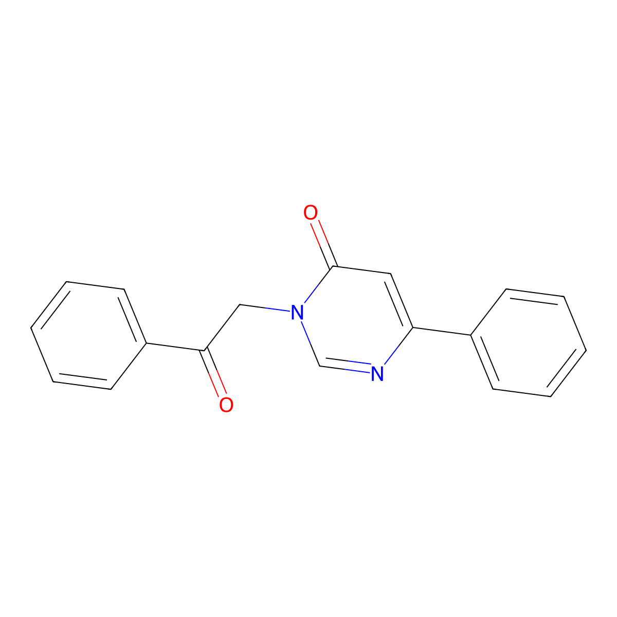 3-(2-Oxo-2-phenylethyl)-6-phenyl-3,4-dihydropyrimidin-4-one molecular structure, CAS 1171097-59-8