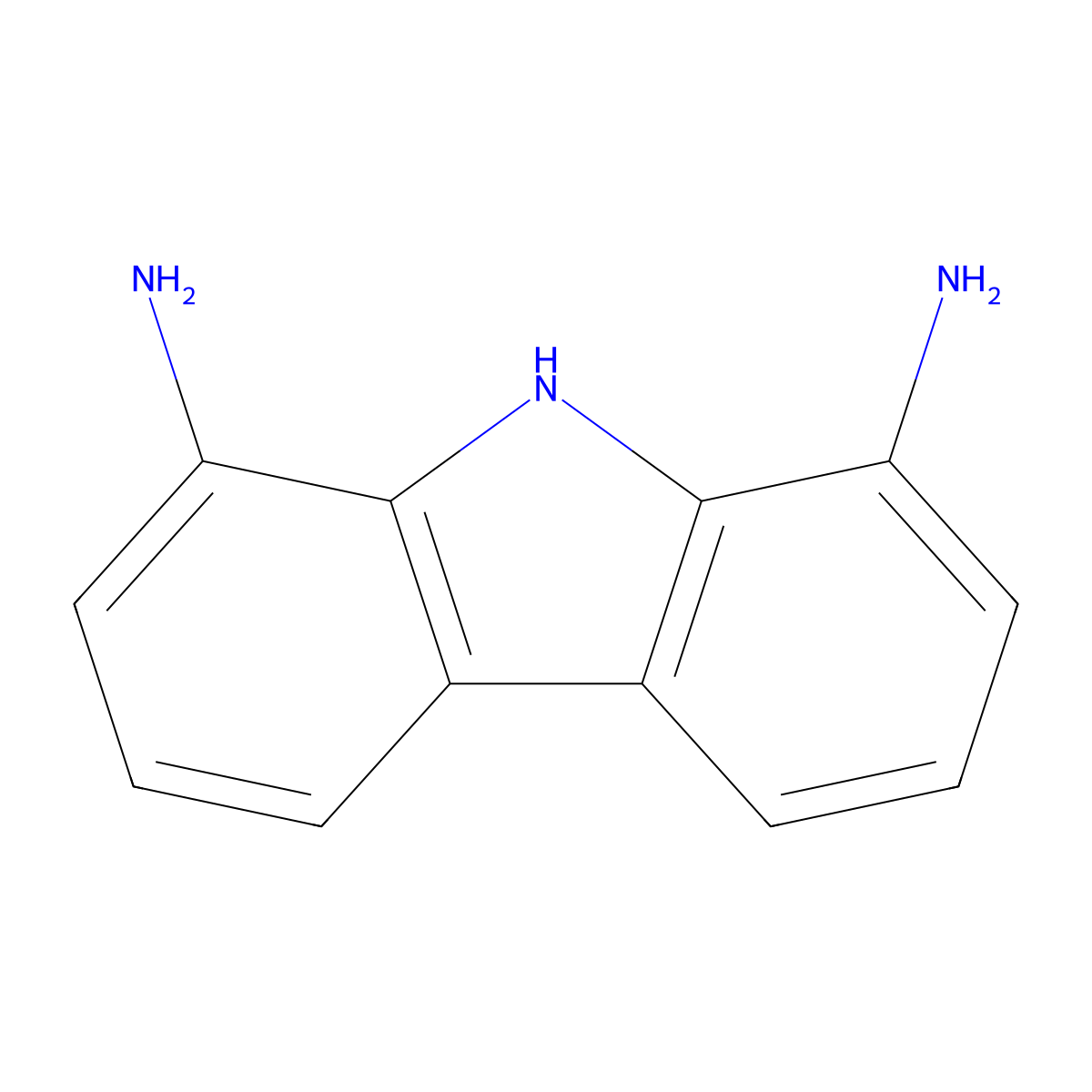 9H-Carbazole-1,8-diamine molecular structure, CAS 117110-85-7