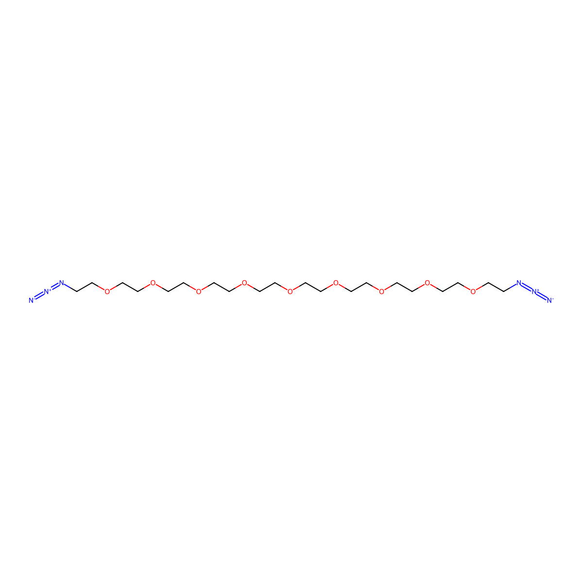 Azido-PEG9-azide molecular structure, CAS 1171122-72-7