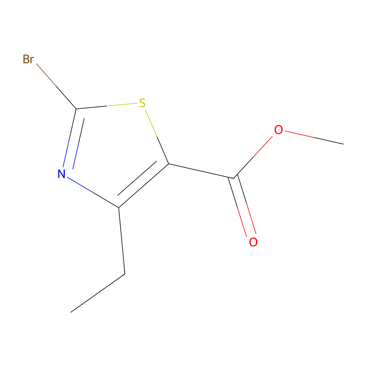 Methyl 2-bromo-4-ethylthiazole-5-carboxylate molecular structure, CAS 1171125-06-6