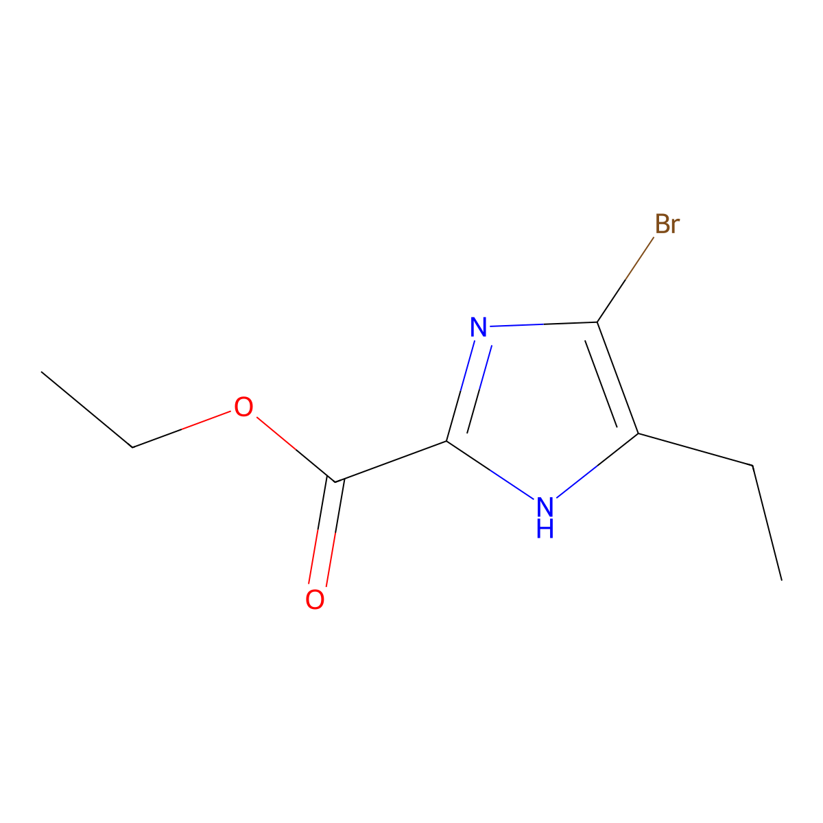 ethyl 4-bromo-5-ethyl-1H-imidazole-2-carboxylate molecular structure, CAS 1171125-10-2