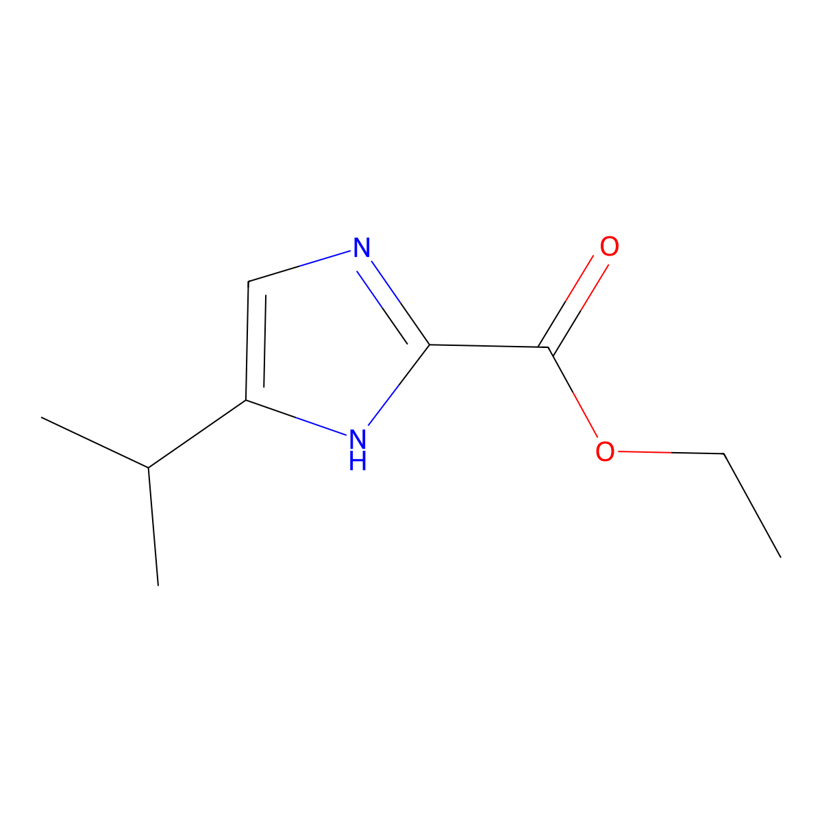 Ethyl 5-isopropyl-1H-imidazole-2-carboxylate molecular structure, CAS 1171125-30-6