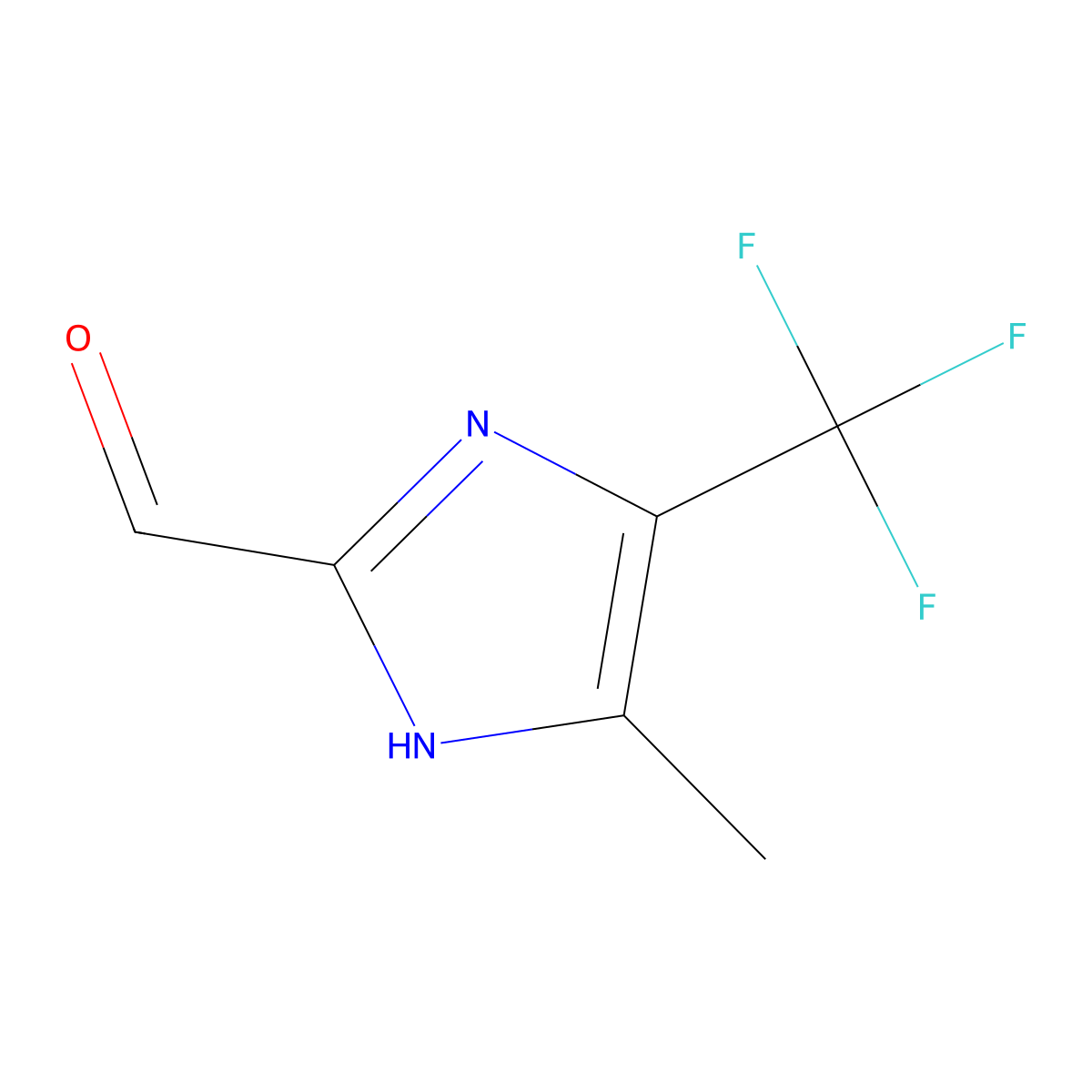 5-Methyl-4-(trifluoromethyl)-1H-imidazole-2-carbaldehyde molecular structure, CAS 1171125-37-3