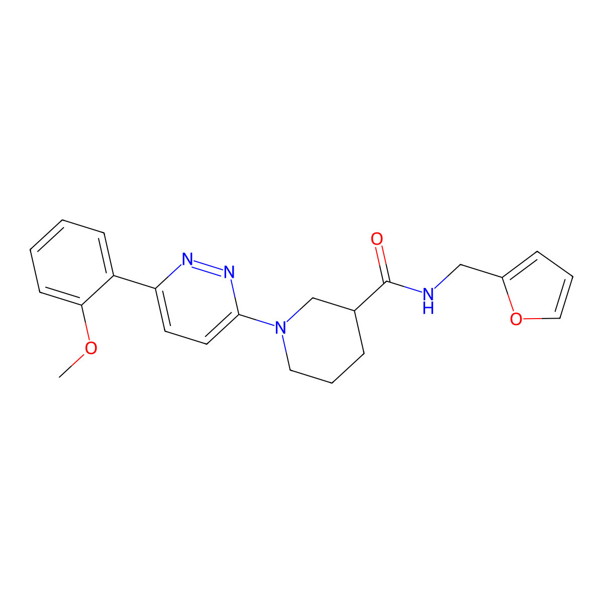 N-(furan-2-ylmethyl)-1-(6-(2-methoxyphenyl)pyridazin-3-yl)piperidine-3-carboxamide molecular structure, CAS 1171135-25-3