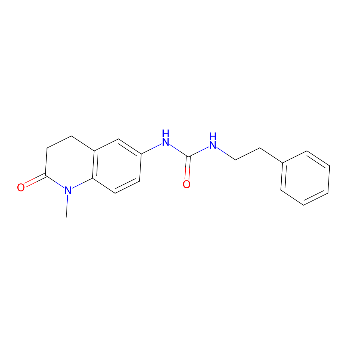 1-(1-Methyl-2-oxo-1,2,3,4-tetrahydroquinolin-6-yl)-3-phenethylurea molecular structure, CAS 1171136-44-9