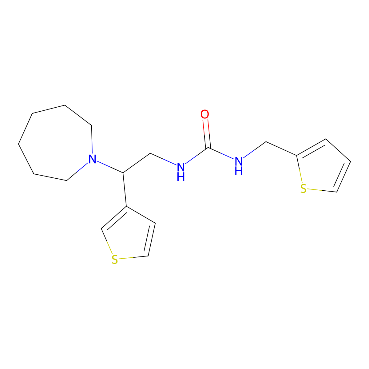 1-[2-(Azepan-1-yl)-2-(thiophen-3-yl)ethyl]-3-[(thiophen-2-yl)methyl]urea molecular structure, CAS 1171153-33-5