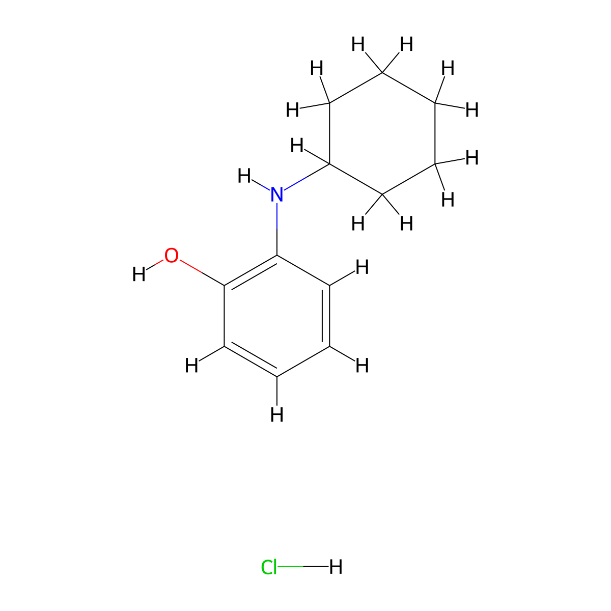 2-(Cyclohexylamino)phenol hydrochloride molecular structure, CAS 1171154-61-2