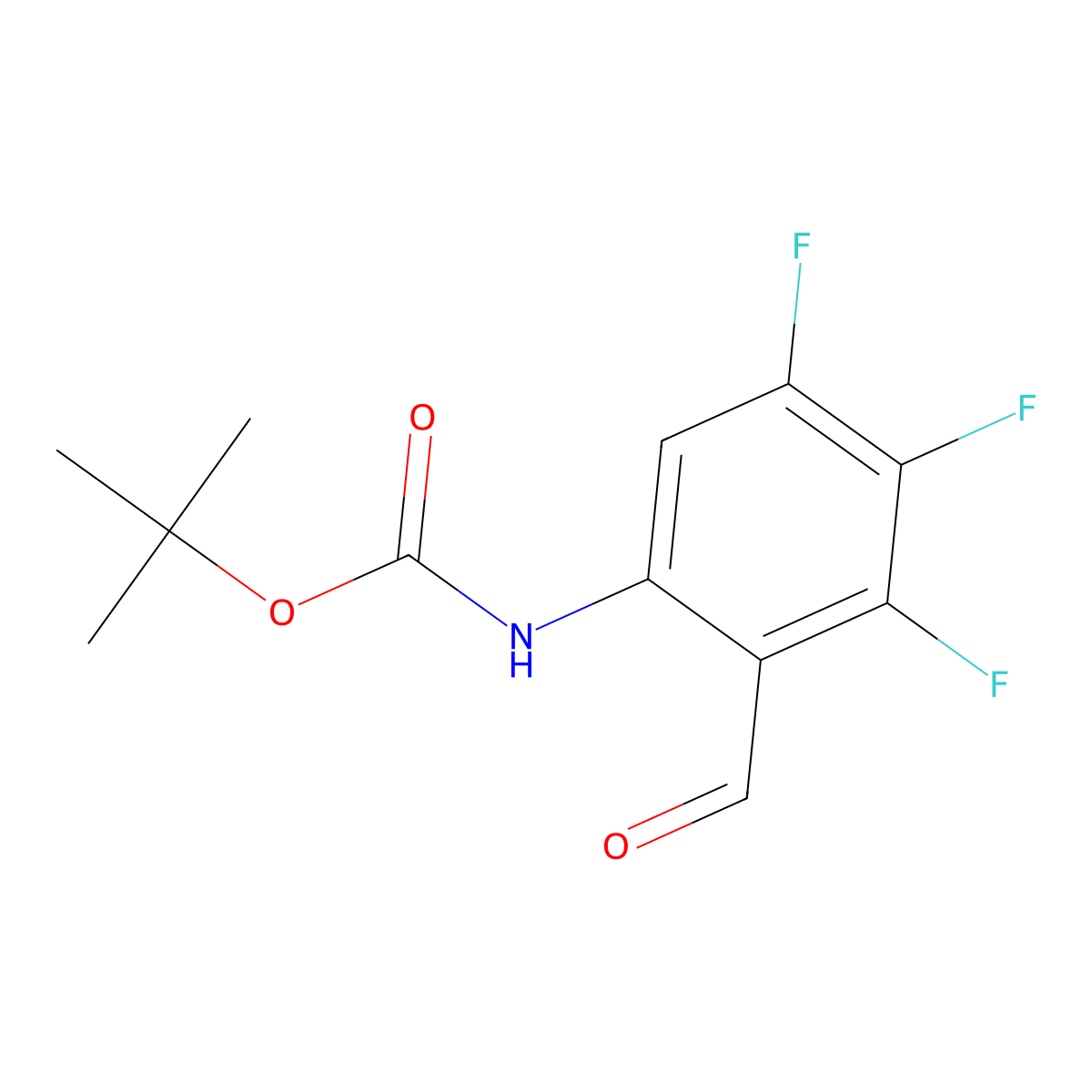 tert-Butyl (3,4,5-trifluoro-2-formylphenyl)carbamate molecular structure, CAS 1171161-06-0