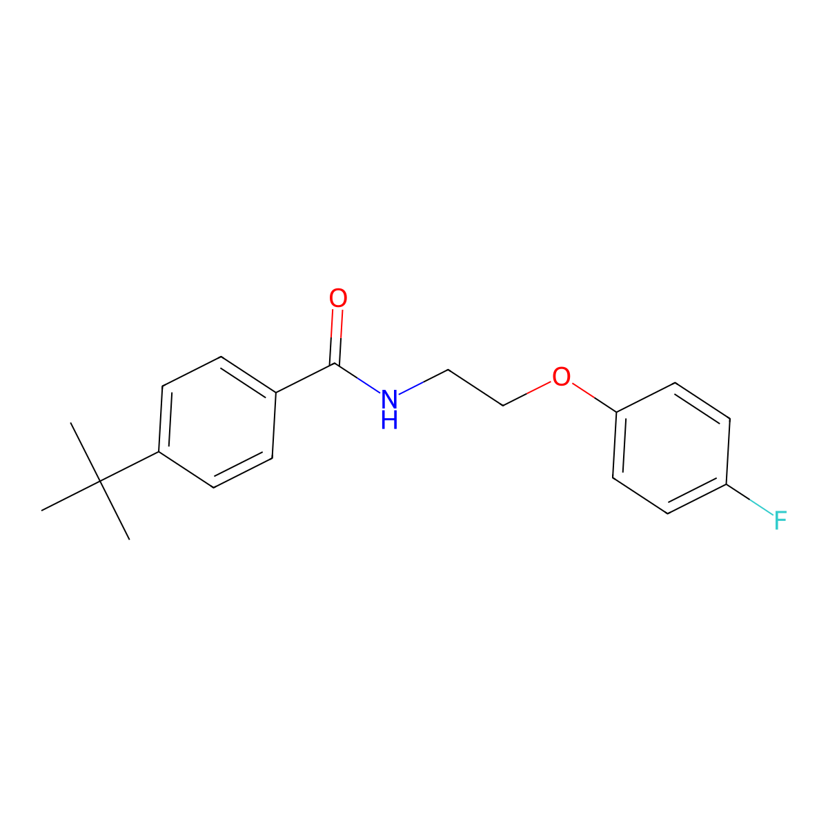 4-(tert-butyl)-N-(2-(4-fluorophenoxy)ethyl)benzamide molecular structure, CAS 1171166-24-7