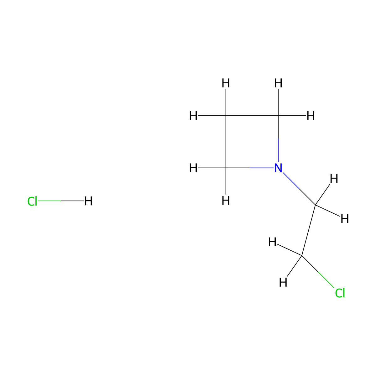 1-(2-Chloroethyl)azetidine hydrochloride molecular structure, CAS 1171172-85-2