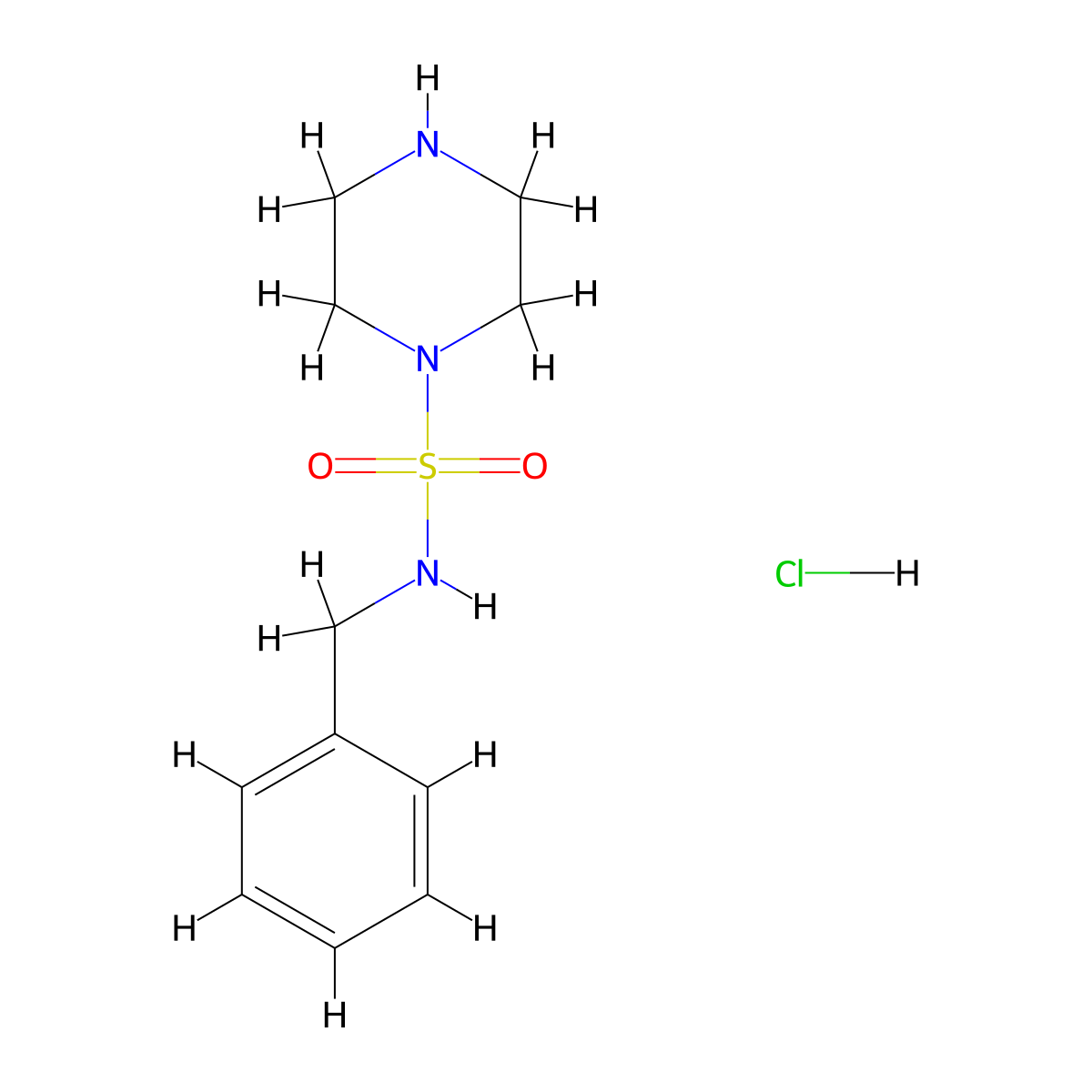 N-benzylpiperazine-1-sulfonamide hydrochloride molecular structure, CAS 1171172-87-4