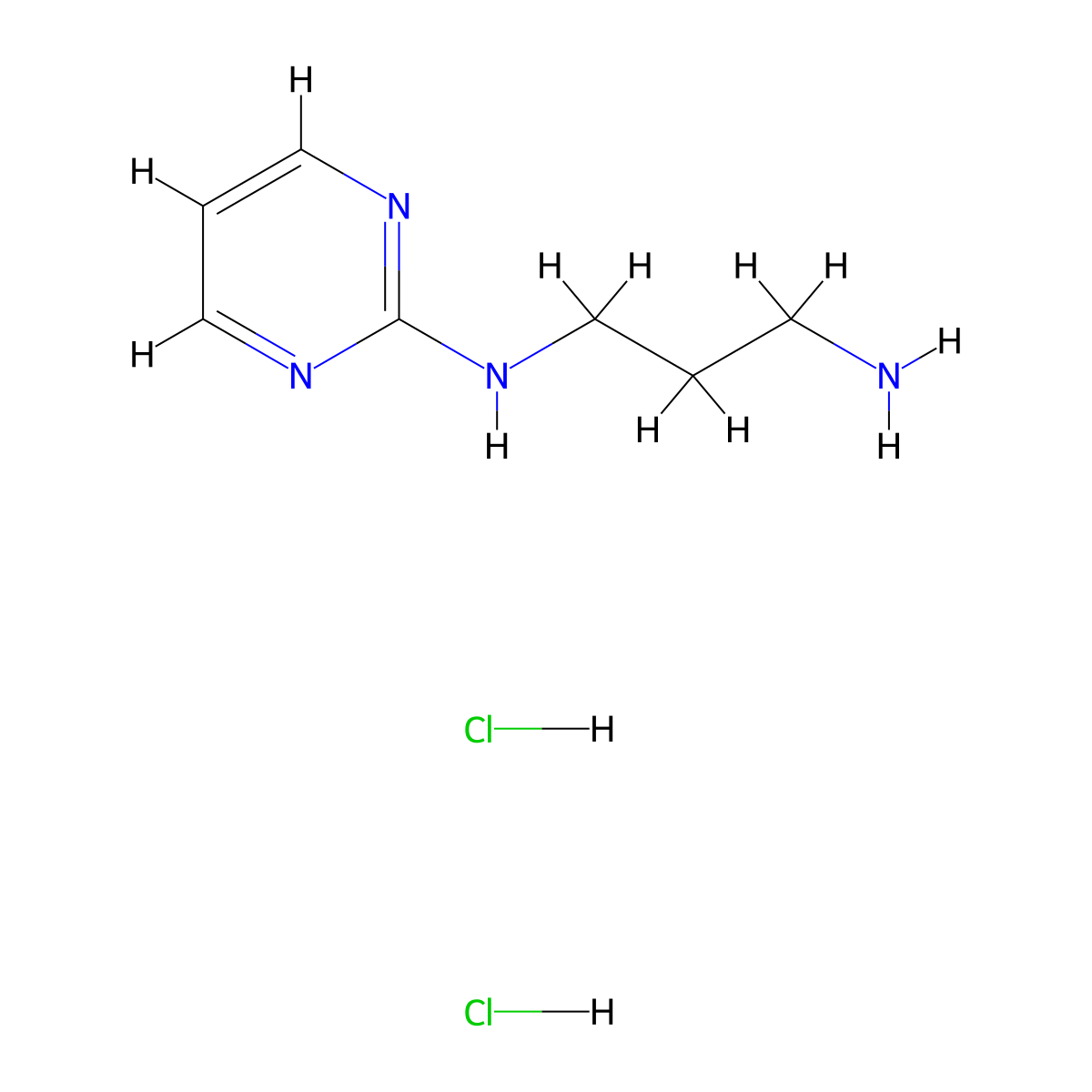 N-(3-aminopropyl)pyrimidin-2-amine dihydrochloride molecular structure, CAS 1171176-74-1