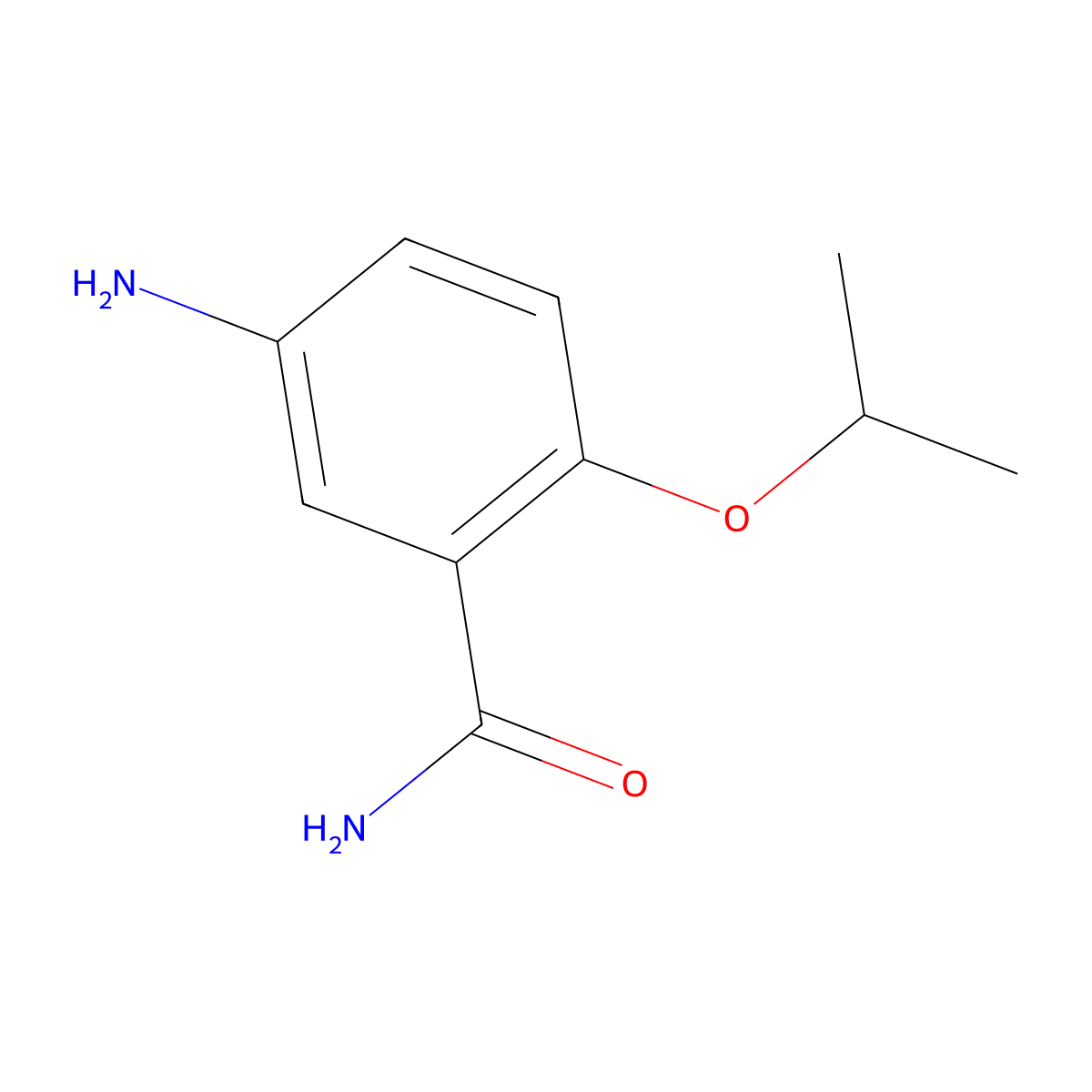 5-Amino-2-(propan-2-yloxy)benzamide molecular structure, CAS 1171179-05-7