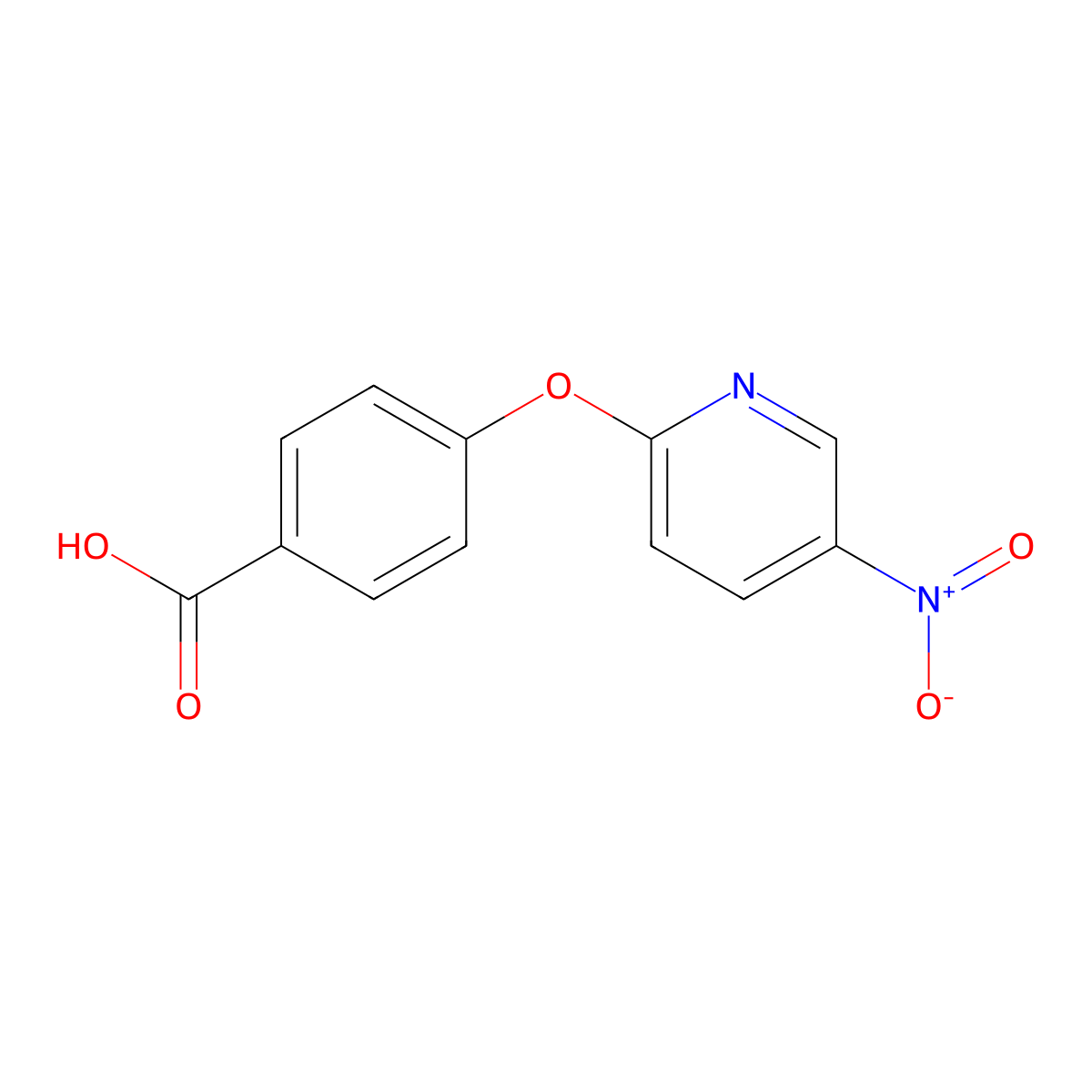 4-[(5-Nitropyridin-2-yl)oxy]benzoic acid molecular structure, CAS 1171181-93-3